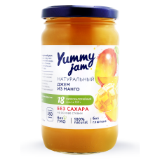 Джем низкокалорийный манго "Yummy jam", 350 гр.