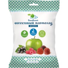 Мармелад "Бековский" Ассорти фруктовый,  100% натуральный, 250 гр.