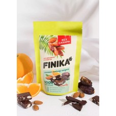 Финиковые конфеты "Finika" апельсин-шоколад-миндаль, 150 гр.