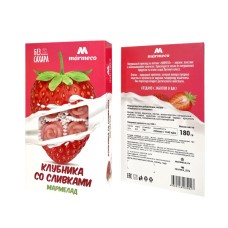 Мармелад без сахара Клубника со Сливками MARMECO, 180 гр.