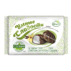 Умные сладости Зефир диетический ванильный Глазированный, 180 гр.