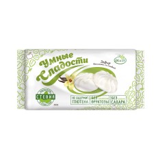 Умные сладости Зефир диетический ванильный со стевией, 50 гр.