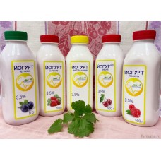 Йогурт натуральный черника 3,5% "Ферма на Вуоксе" 0,5л