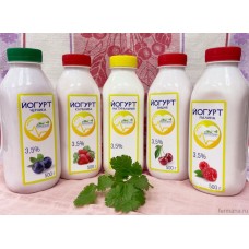 Йогурт натуральный персик 3,5% "Ферма на Вуоксе" 0,5л
