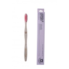 Бамбуковая зубная щётка Мягкие щётинки (Pink)  < Jungle Story >