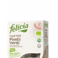 Паста из зеленого горошка фузилли, без глютена, "Felicia", 250 гр.