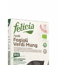Паста из зеленой фасоли Мунго фузилли, без глютена, "Felicia", 250 гр.
