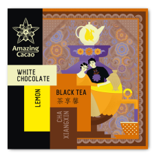 Шоколад горький Amazing Cacao CHA XIANGXIN Черный чай с лимоном 40%, 60 гр.